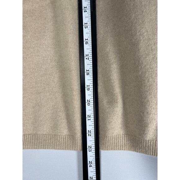Talbot's 100% Pure Soft Cashmere Beige Turtleneck Pullover Sweater, Size: Medium - Picture 3 of 7